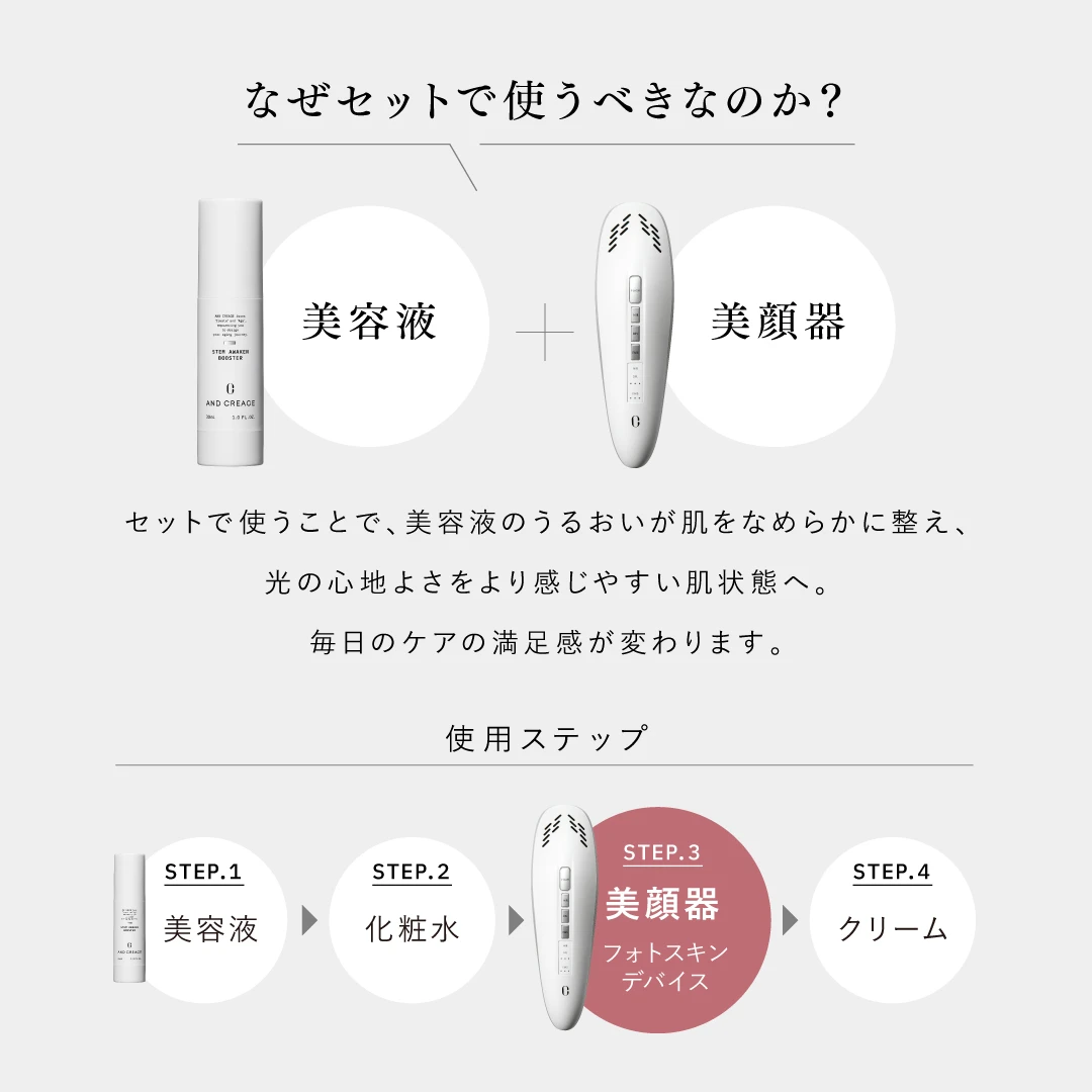 アンド クレアージュ フォトスキンデバイス | アンファースカルプD公式